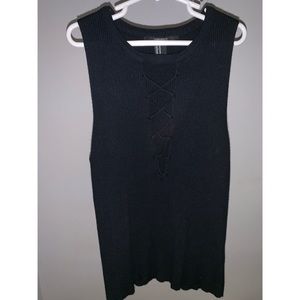 Black Crisscross Tank